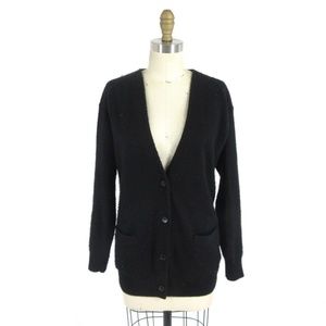 S - EVERLANE Womens Black Button Up Cardigan 100%